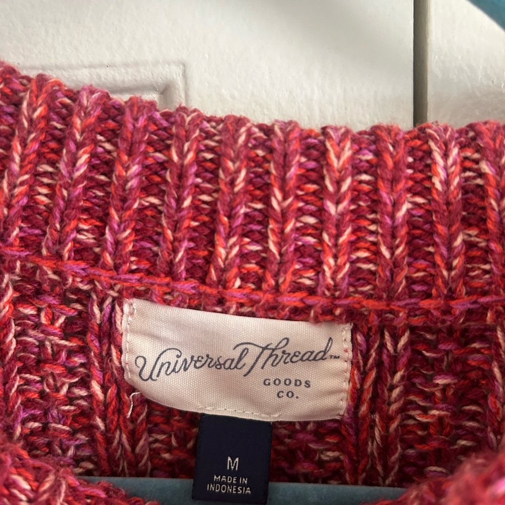 Universal Thread Maroon Ribbed Sweater - image 2